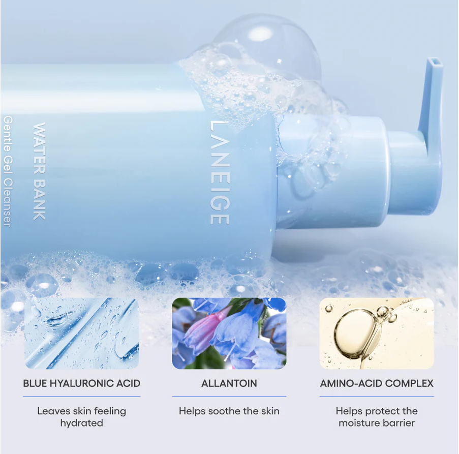 Laneige - Water Bank Gentle Gel Cleanser with Hyaluronic Acid